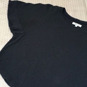 MADEWELL CROP TOP WITH BELL SHORT SLEEVES